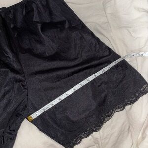 Rachel Black Lace-Trim Shorts